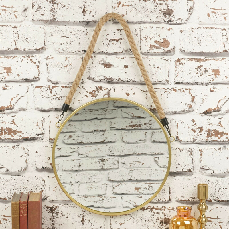 Fernwood Flat Wall Mirror, Gold
