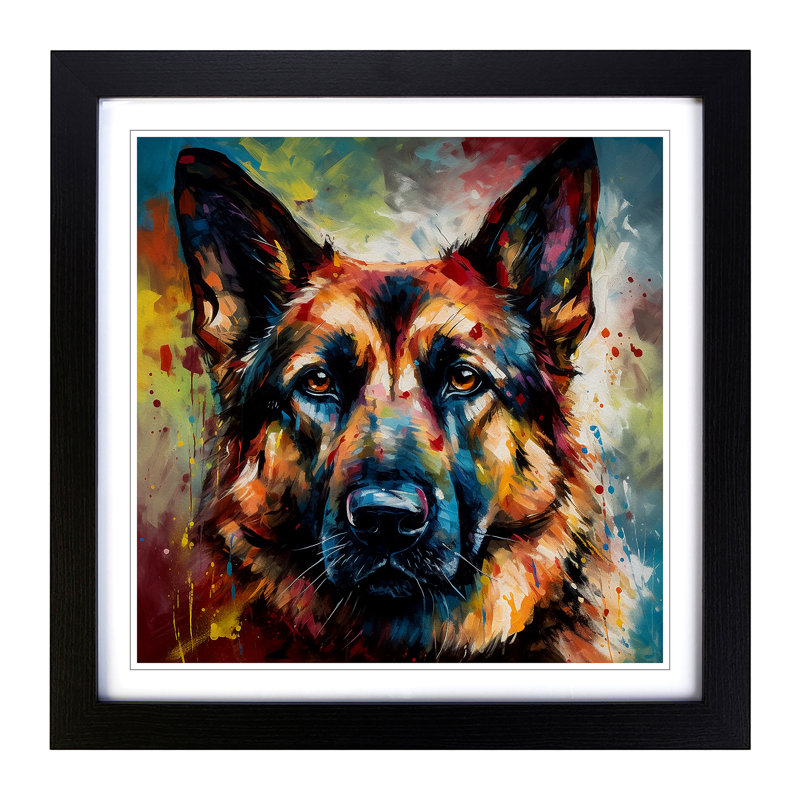 Single Picture Frame Print on Wood, Black