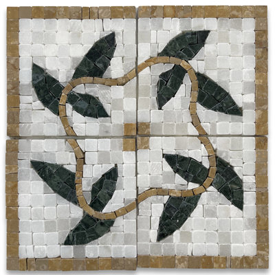 4'' x 4'' Matte Marble Decorative Accent Tile