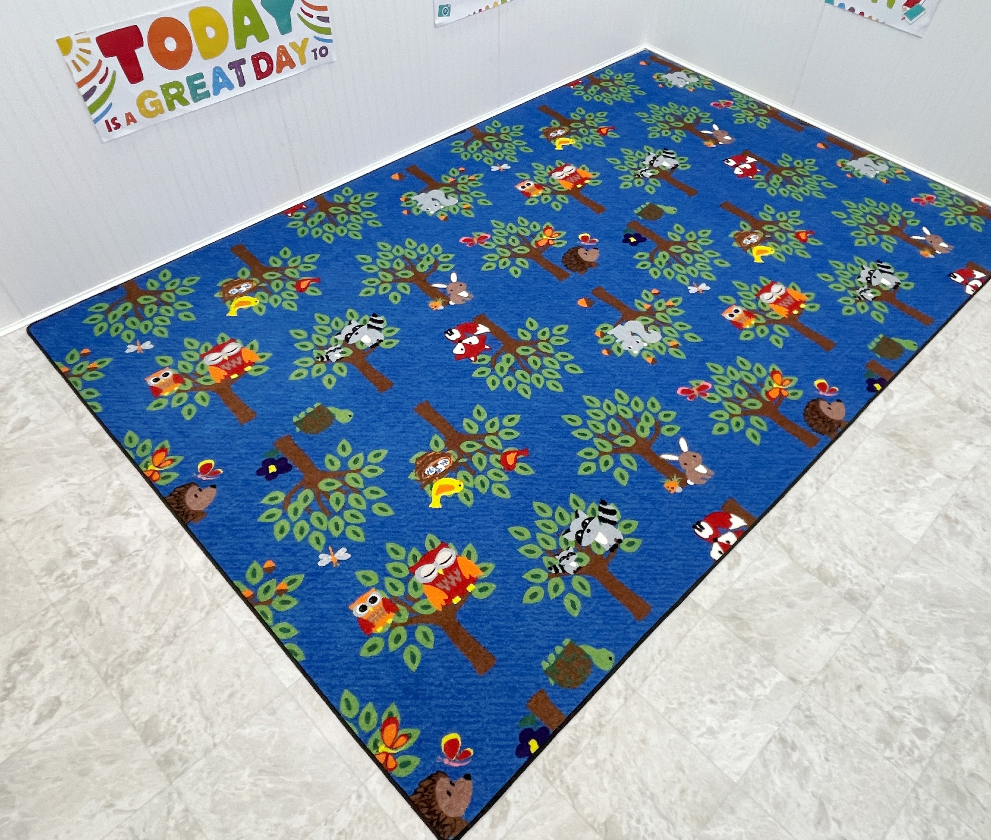Small School Rug Kid Carpet Kids Carpet Woodland Wonders Children Nylon Area Rug ...