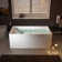 59'' x 29.5'' Freestanding Rectangular Acrylic Soaking Bathtub with Built-In Storage