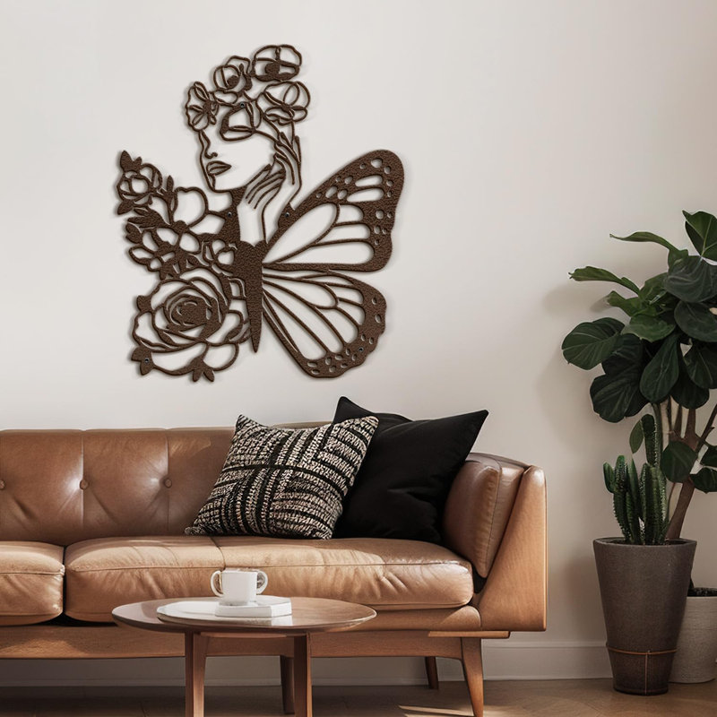 Wall Decor Metal, 36" H x 24" W x 0.05" D, Bronze