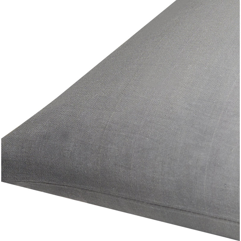 Deadra Ombre Linen Reversible Throw Pillow, Down, 22" x 22", Charcoal