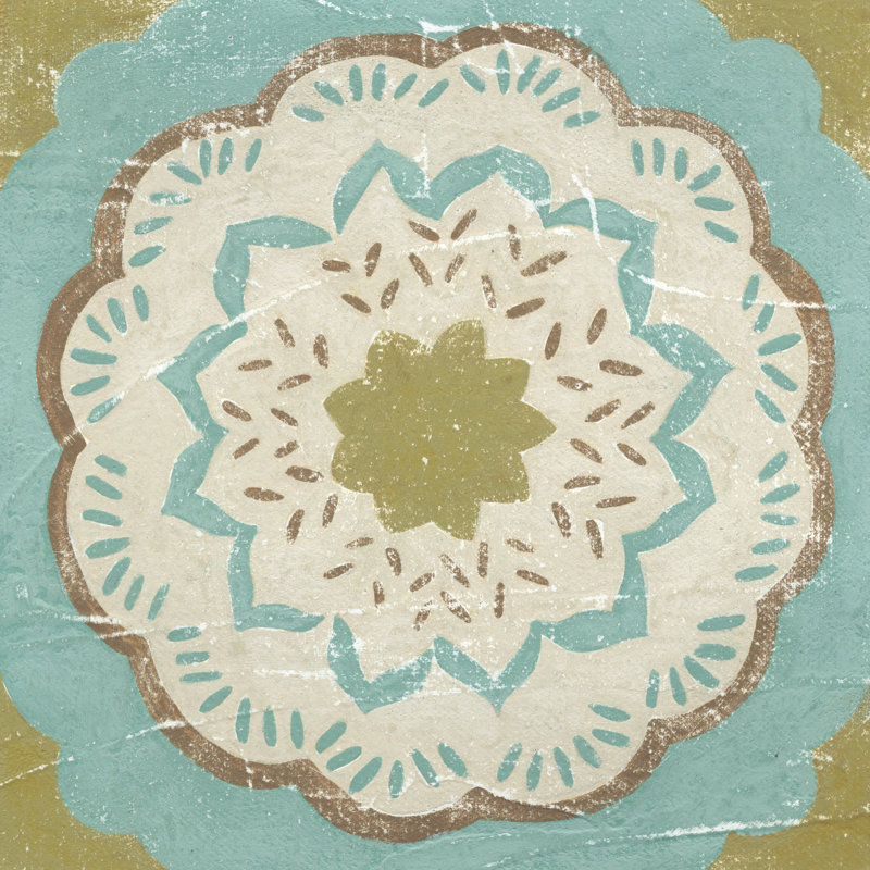 Rustic Tiles IV by Chariklia Zarris - Wrapped Canvas Art Prints, 91cm H x 91cm W x 3.8cm D