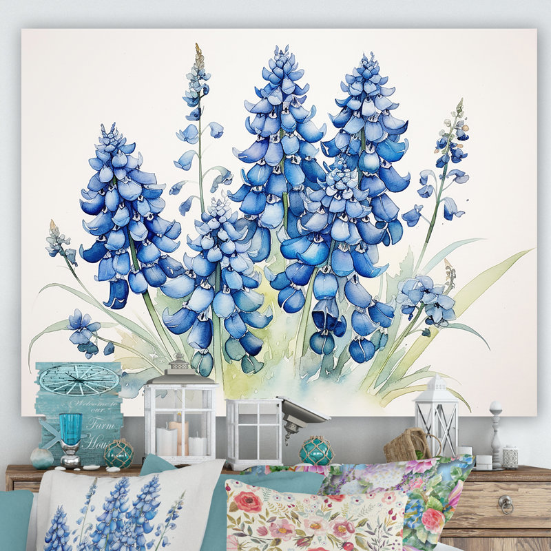 «Blue Bonnets Minimalisme Dream», reproduction sur toile, H 34 po x l 44 po x P 1,5 po