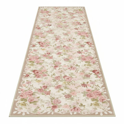 Tapis de couloir intérieur / extérieur Floral 2x6