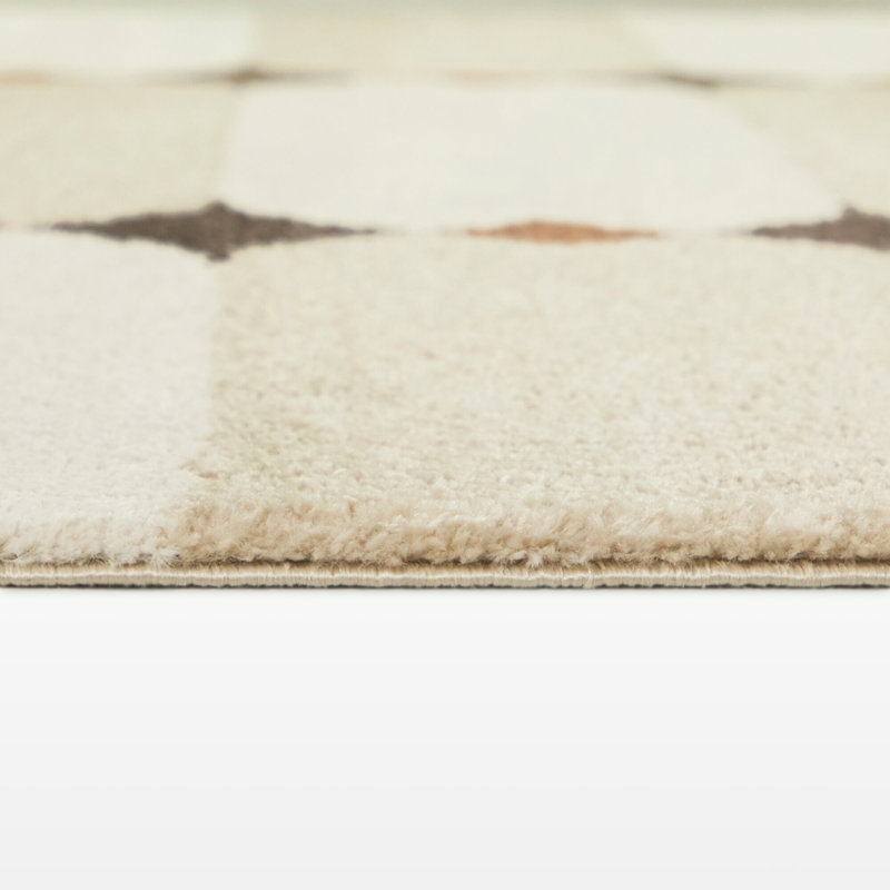 Cagnie Cream/Beige Southwest Modern Area Rug, Rectangle 7'10" x 10'