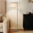 Montage Modern 60 in. Unique Standing Mid Century Modern Floor Lamp with Fabric Drum Shade - LED Bul-266565200-183064410
