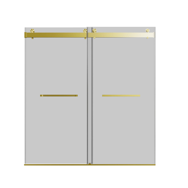 Porte de baignoire pliante pivotante sans cadre, porte en verre trempé transparent Sgcc de 1/4 po (6 mm) d'épaisseur, panneau de porte de baignoire pliante pivotante pour salle de bain, installation réversible