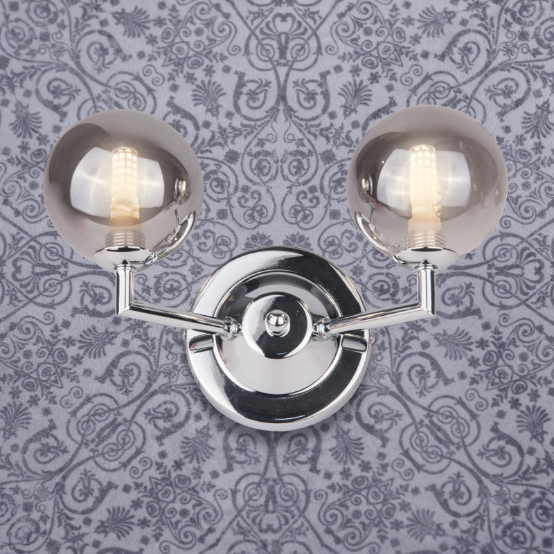 Ramaya Armed Sconce, Polished Chrome