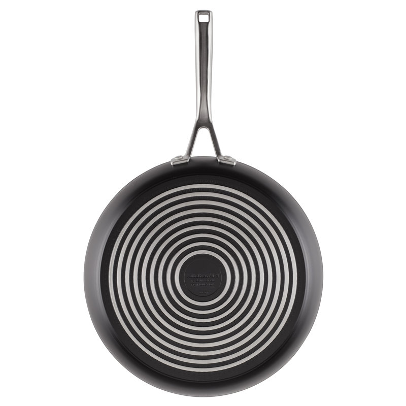 KitchenAid Hard Anodized Induction Nonstick Frying Pan / Skillet with Lid, 12.25" W