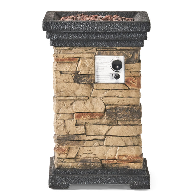 Colonne de feu 19,51 po x 29 po - 40000, accessoire de largeur de foyer élégant, aspect pierre élégant