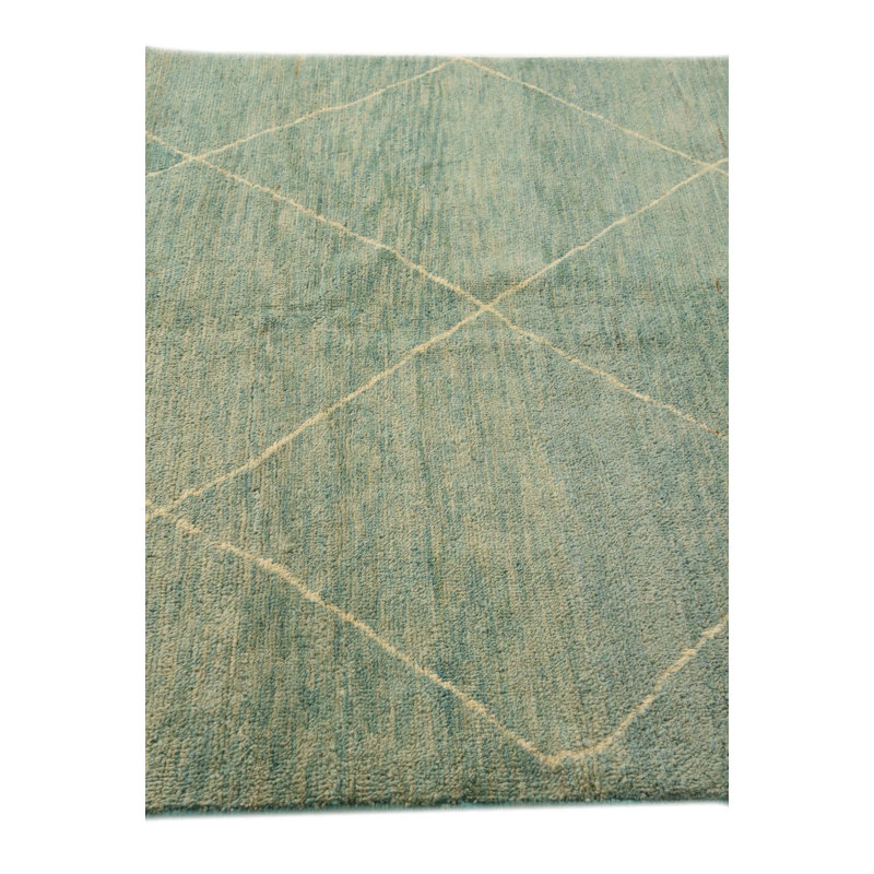 Tapis ivoire turquoise 5x8 Pinson