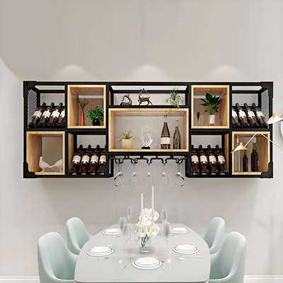 Small Wall Mounted Wine Rack by L Wall-hanging Wine Rhythm