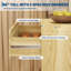 Commode cannelée à 5 tiroirs avec poignées dorées, armoire de rangement en bois de 46 po de hauteur, conception à profil courbé