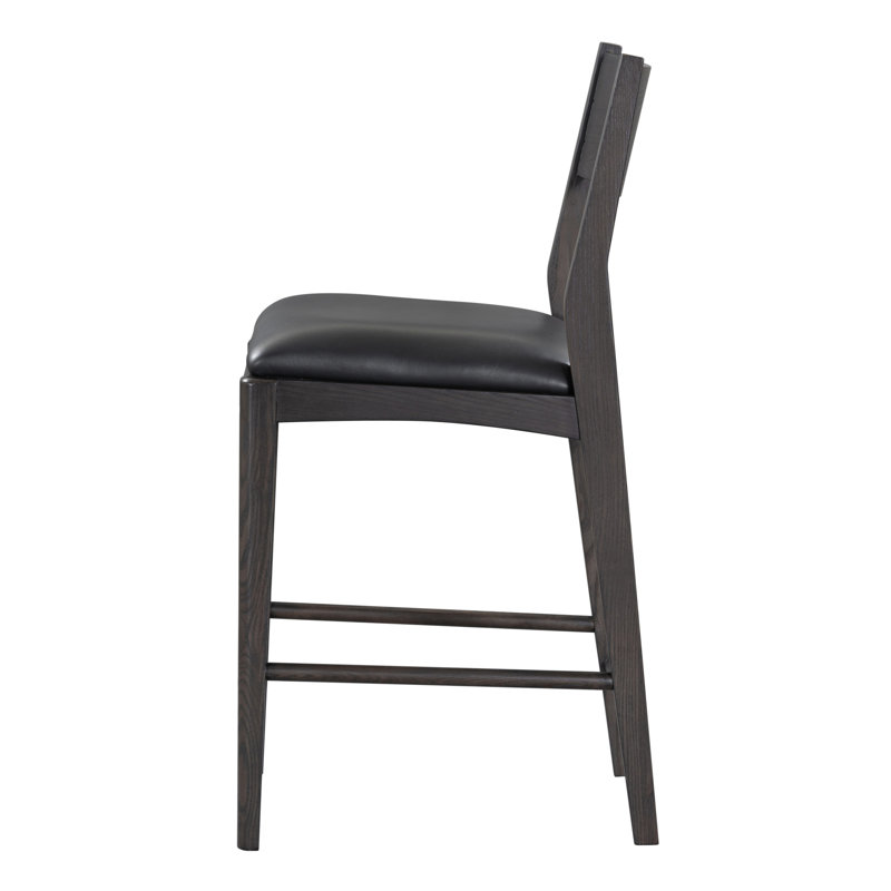 Rooney Leather/wood Counter Stool
