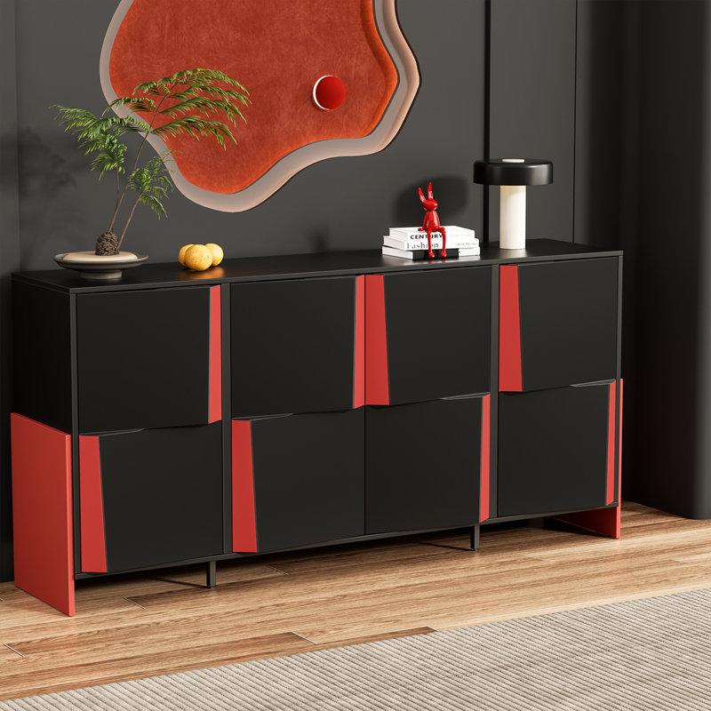Buffet 68,5 po en bois avec portes