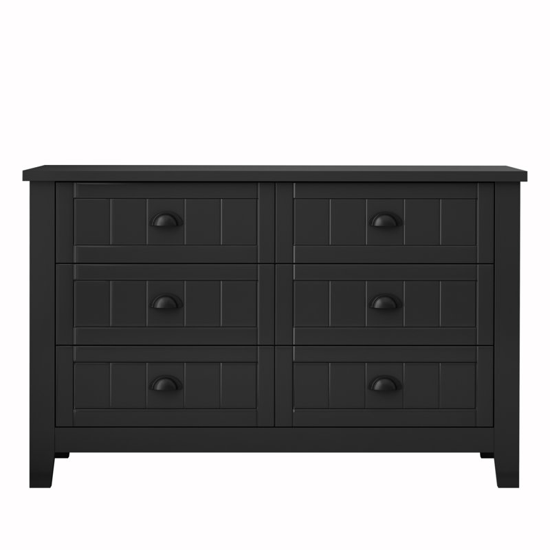 Commode d'appoint en bois avec tiroirs Chatillon, Noir