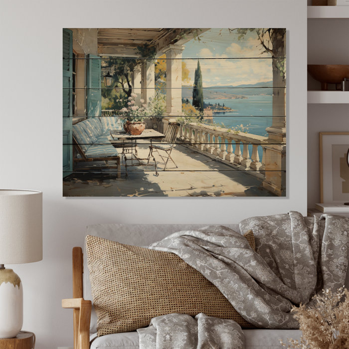 Rosecliff Heights French Coastal Retreat In Monaco On Wood Print | Wayfair