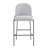 Galen Indoor Metal Upholstered Barstool, Antique Bronze Finish Frame With Gray Fabric, Set Of 2-1597804567