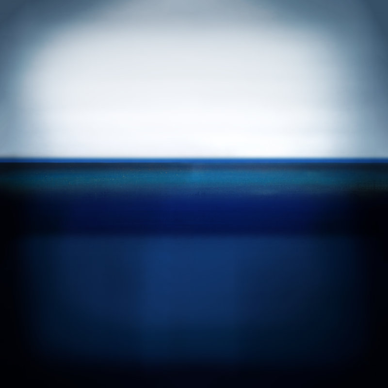 Endless Blue Painting by Mari Urasawa, Glass Coat, 24" H x 24" W
