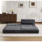 Compression Mahjong Sofa,Convertible Floor Sofa Bed,DIY Boneless Modular Sectional Sofa,No Assembly Required,Circle Fleece Fabric,Oversized Single Seater With 1 Pillow And 1 Ottoman,Darkgrey-2067408427