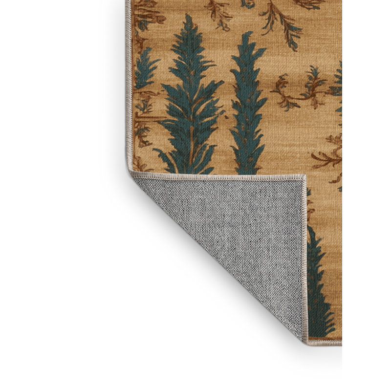 Tapis brun lavable à la machine, Tapis de couloir 2 pi x 4 pi