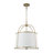 4 - Light Fabric Shade Linen Drum Lantern Pendant Light