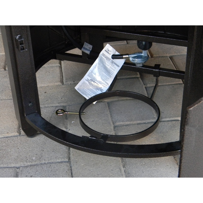 Silver Hexagonal Aluminum Propane Smokeless Fire Pit Table with Hidden Fuel Tank