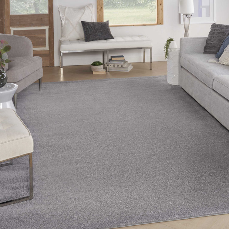 Mullican Sandy Solid Silver/Grey Easy Care Indoor/Outdoor Area Rug