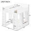 Lit superposé triple avec tablettes et crochets de rangement-1436776056