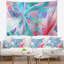 Tapisserie abstraite multicolore à tiges de plantes exotiques-28496225