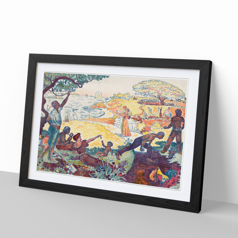 Harmonious Times by Paul Signac - Framed Print, Black Framed, 36cm H x 48cm W x 2cm D