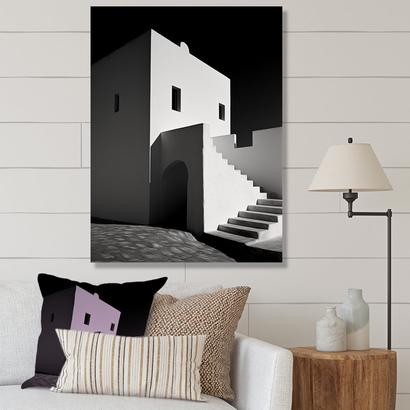 Châteaux, mimalisme, paysage, photographie, bâtiments, art mural, salon, 20" H x 12" W, Toile tendue