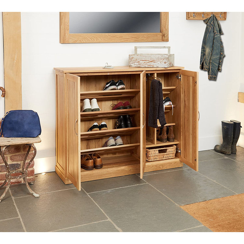 Oscar 20 Pair Solid Wood Shoe Storage Cabinet
