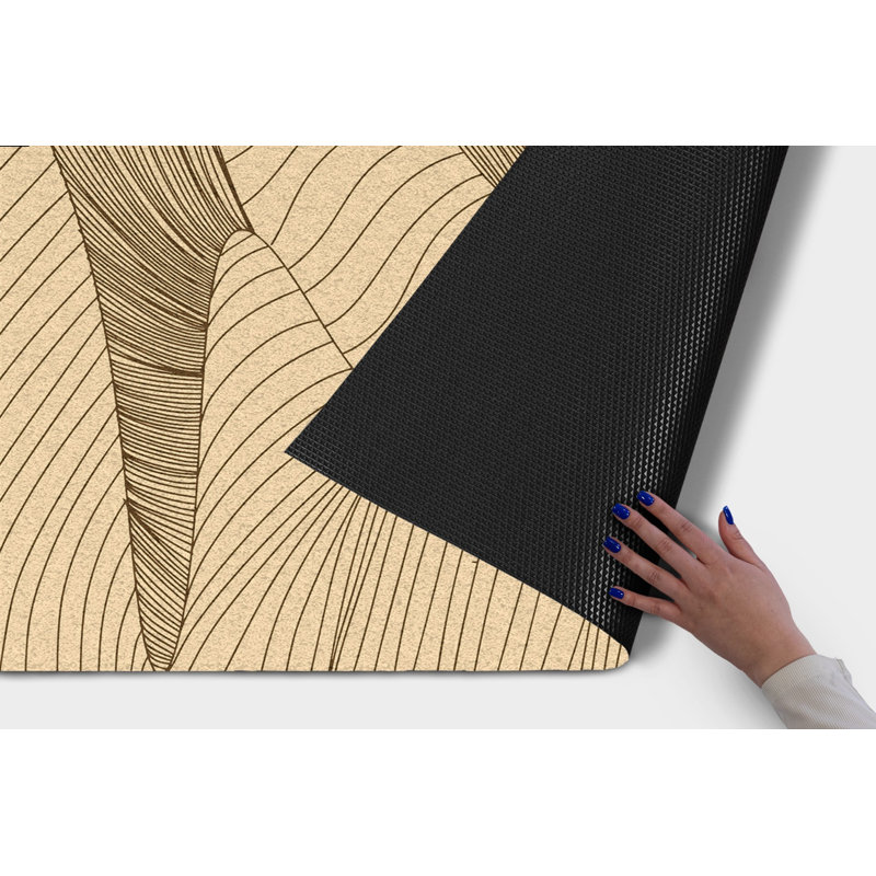 Non-Slip Geometric Outdoor Doormat, W39 x L59 cm