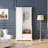 Modern Minimalist Hall Tree with Flip-Up Storage Bench, 3 Hanging Hooks & Adjustable Shelves for Entryway/Mudroom, White-772609010