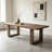 Nut-brown Rectangular Solid Wood Dining table-1992741111-1992741106