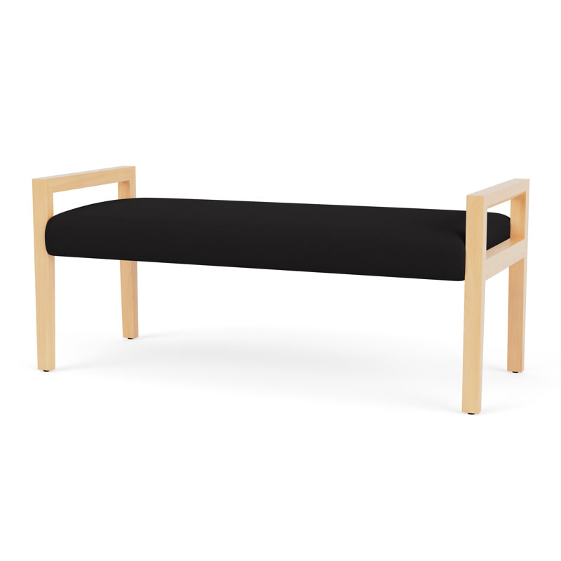Banc en bois 2 places Brooklyn, Naturel, Open House Black