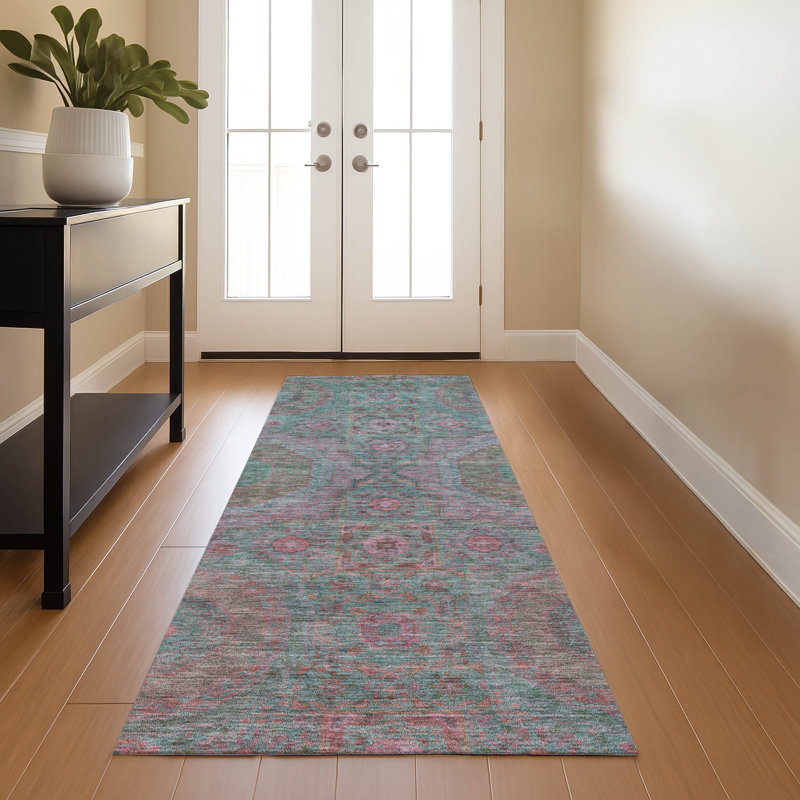 Premium Machine Washable Tara AMF1923 Panels Rug, Runner 2'3" x 7'6"
