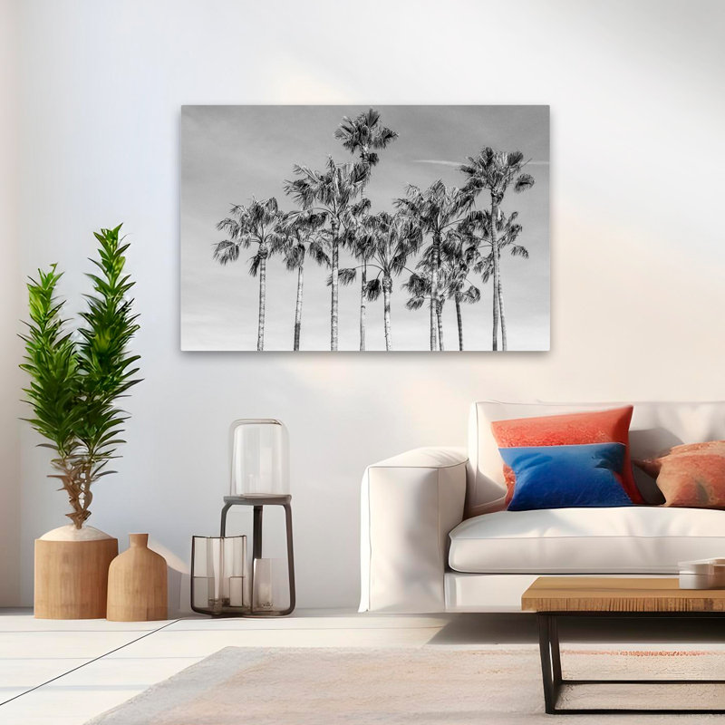 Plantes, fleurs, paysage, nature, nautique, plage, palmiers de Californie, art mural III, H 32 po x l 48 po