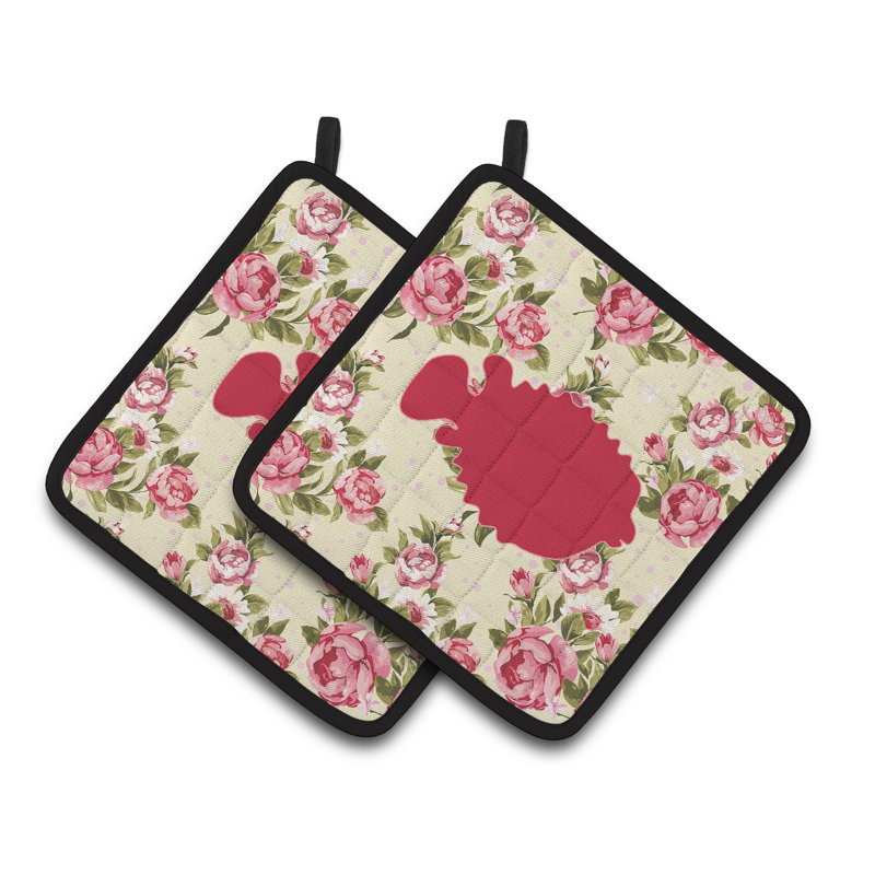 East Urban Home Floral Polyester Potholder