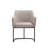 Serena Modern Vegan Leather Upholstered Steel Dining Arm Chair in Light Gray-91028796