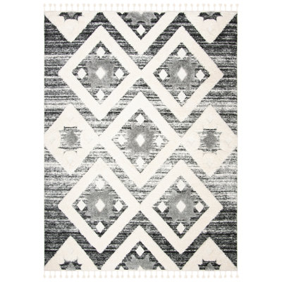ImraanMoroccan Tassel Shag Performance Geometric Rug