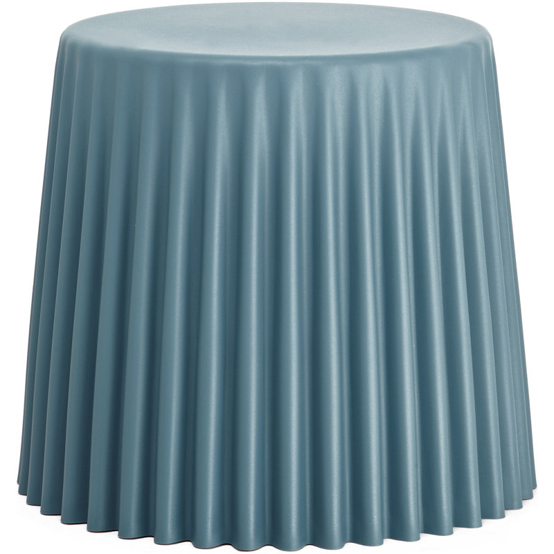 Tabouret de rangement rond empilable Modern, Bleu sarcelle