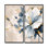 Hibiscus bleu blanc et fleurs tropicales Harmony II - impressions sur toile bleues à 2 panneaux