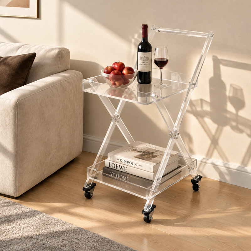 2-Tier Acrylic Storage Cart