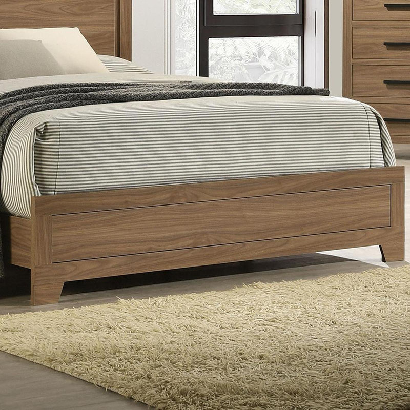 Tête de lit simple très grand classique 1pc en bois de noyer / brun châtaignier pour chambre à coucher, Très grand lit