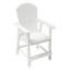 Ensemble de 2 chaises de bar avec accoudoirs Hips, convenant à la pelouse, à la cour arrière - chaise blanche avec accoudoirs, de 2