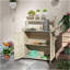 Banc de rempotage Outsunny, table de rempotage en bois pour l'extérieur avec armoire de rangement avec 2 tablettes, banc de jardin avec plateau en placage galvanisé pour la cour arrière, balcon, naturel